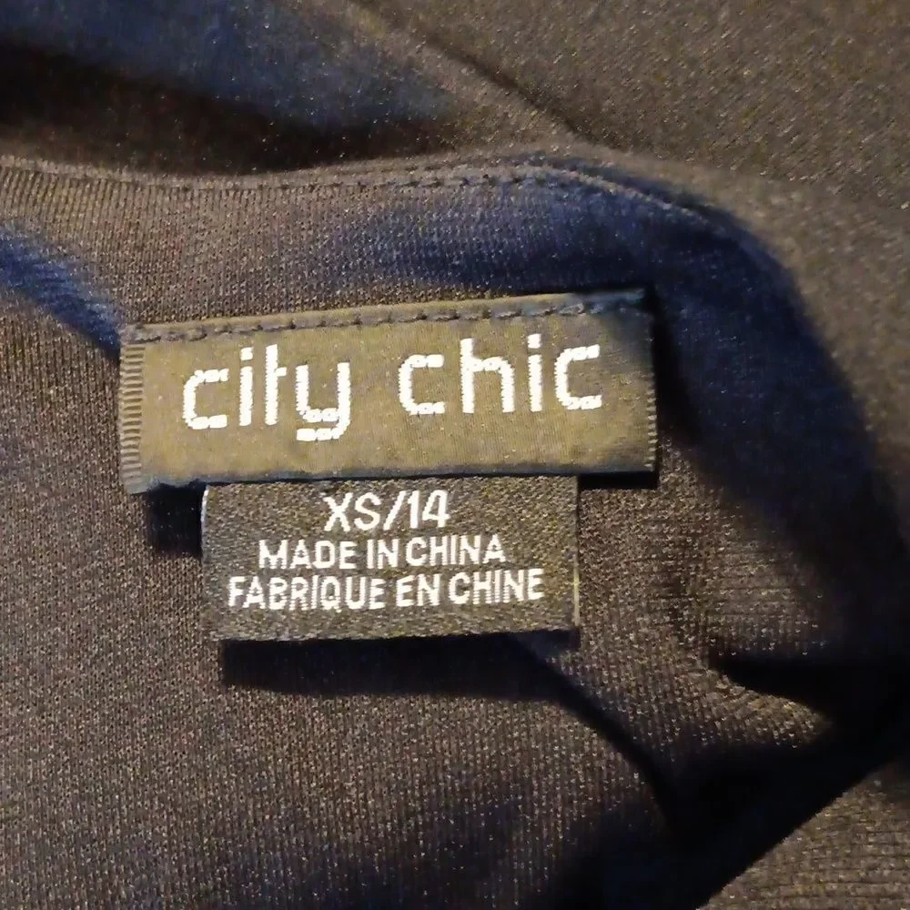 City Chic Black Ponte Dress